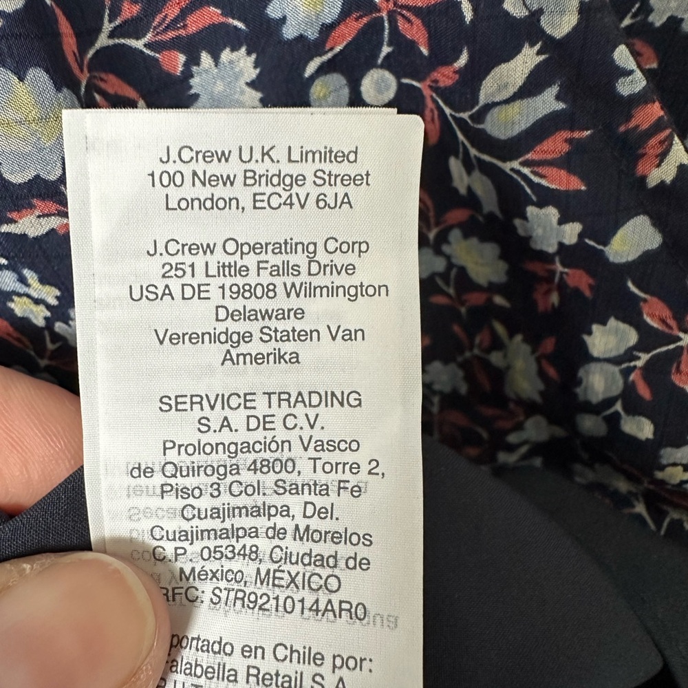 Madewell Tie-Waist Midi Dress in Harvest Vine Deep Navy Floral V- Size Small - Picture 13 of 16